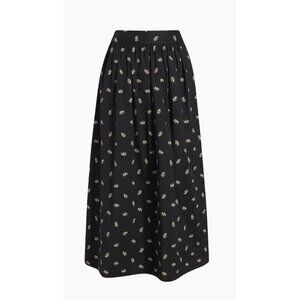 Hill House Home The Krista Skirt, Autumn Paisley Black Jacquard, XS, NWT
